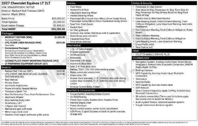 2027 Chevrolet Equinox LT