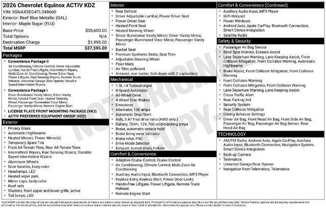 2026 Chevrolet Equinox ACTIV