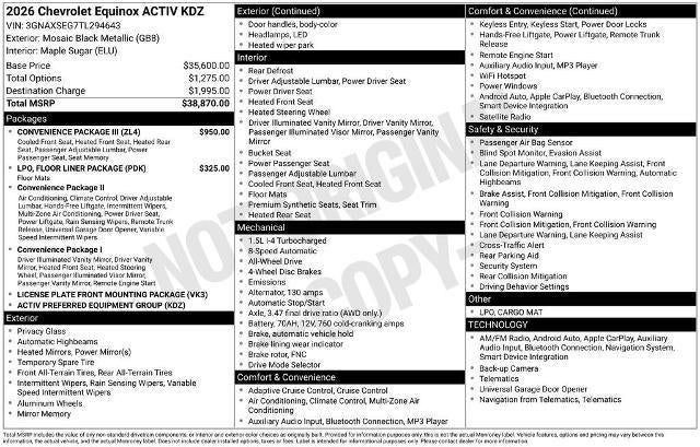 2026 Chevrolet Equinox ACTIV