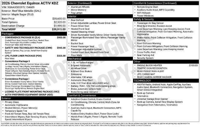 2026 Chevrolet Equinox ACTIV