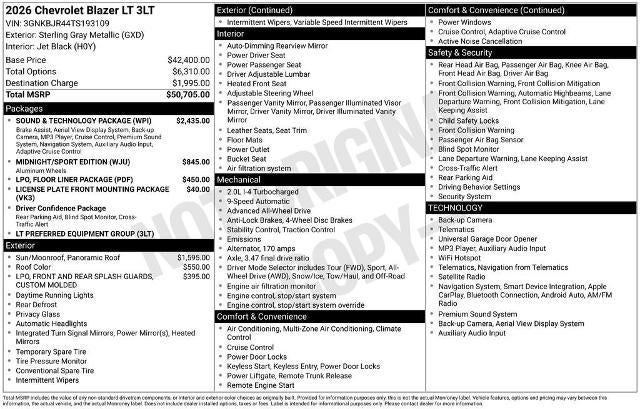 2026 Chevrolet Blazer 3LT