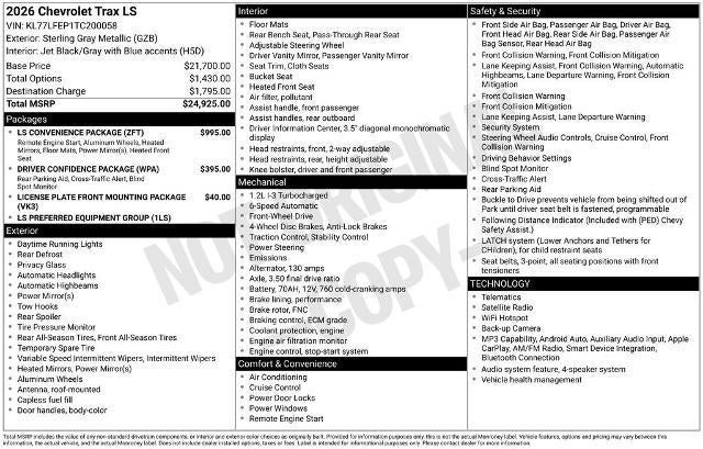 2026 Chevrolet Trax LS