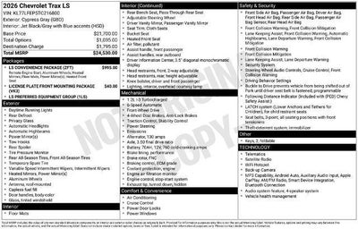 2026 Chevrolet Trax LS