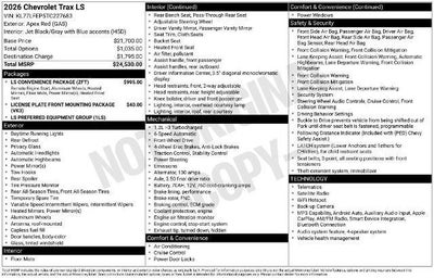 2026 Chevrolet Trax LS