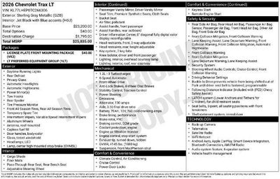 2026 Chevrolet Trax LT