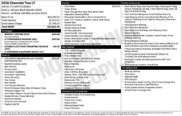 2026 Chevrolet Trax LT