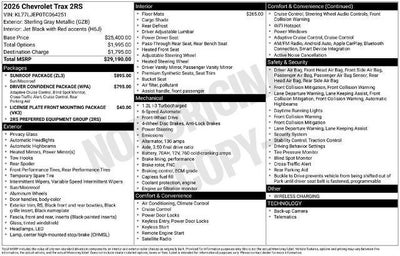 2026 Chevrolet Trax 2RS