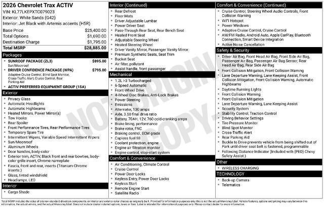 2026 Chevrolet Trax ACTIV
