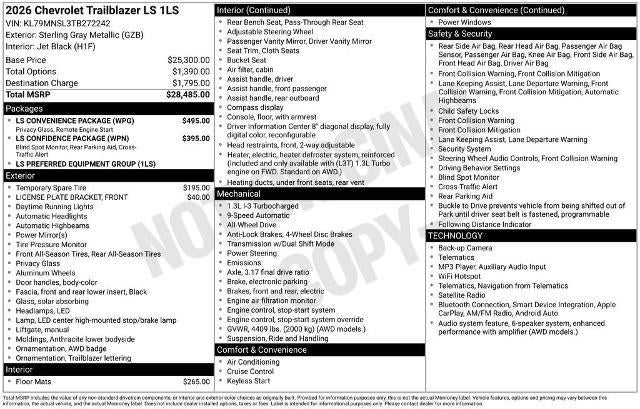 2026 Chevrolet Trailblazer LS