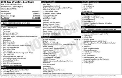 2023 Jeep Wrangler Sport