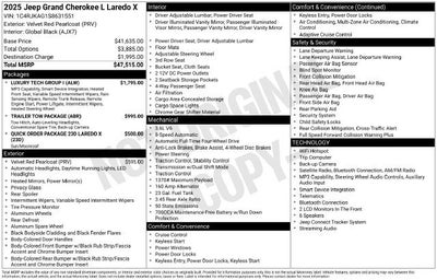 2025 Jeep Grand Cherokee L Laredo X