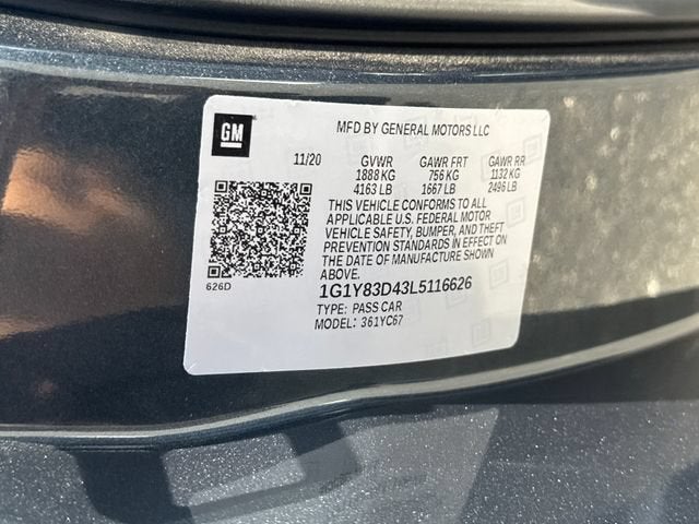 2020 Chevrolet Corvette Stingray 3LT