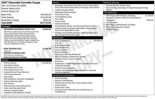 2007 Chevrolet Corvette Base