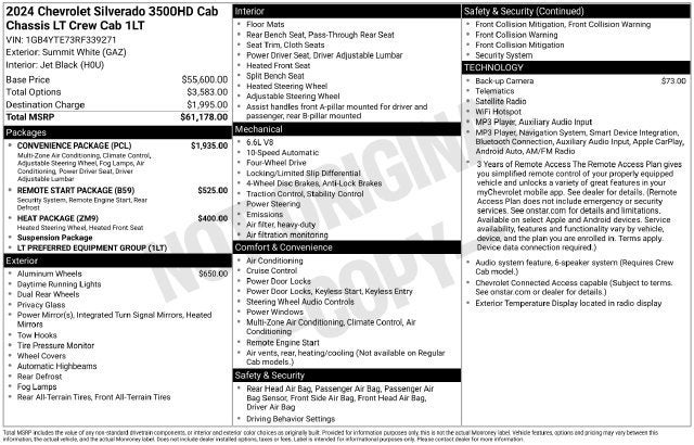 2024 Chevrolet Silverado 3500 HD Chassis Cab LT
