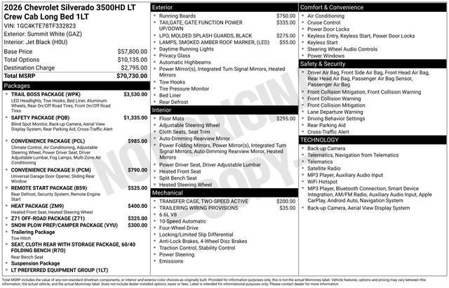 2026 Chevrolet Silverado 3500 HD LT