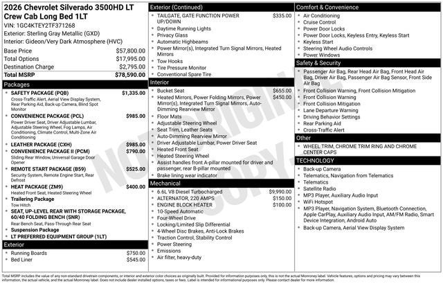 2026 Chevrolet Silverado 3500 HD LT DRW