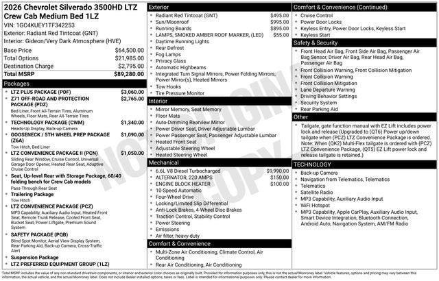 2026 Chevrolet Silverado 3500 HD LTZ