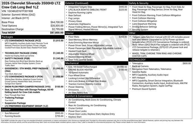 2026 Chevrolet Silverado 3500 HD LTZ DRW