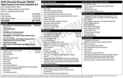 2025 Chevrolet Silverado 3500 HD High Country DRW