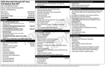 2026 Chevrolet Colorado WT