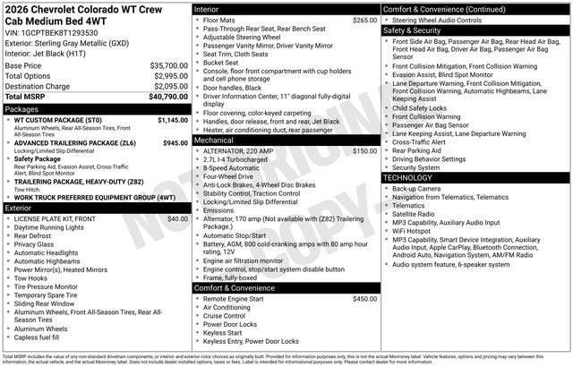 2026 Chevrolet Colorado WT