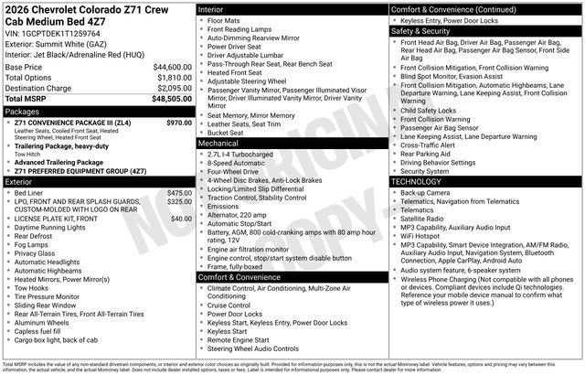 2026 Chevrolet Colorado Z71