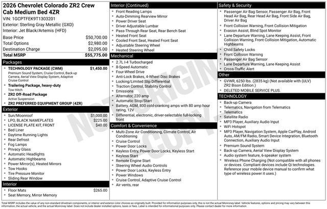 2026 Chevrolet Colorado ZR2