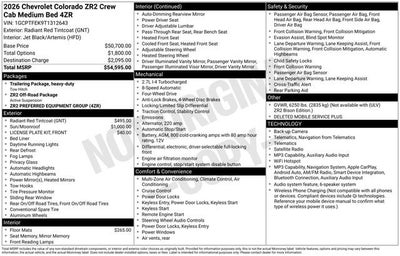 2026 Chevrolet Colorado ZR2