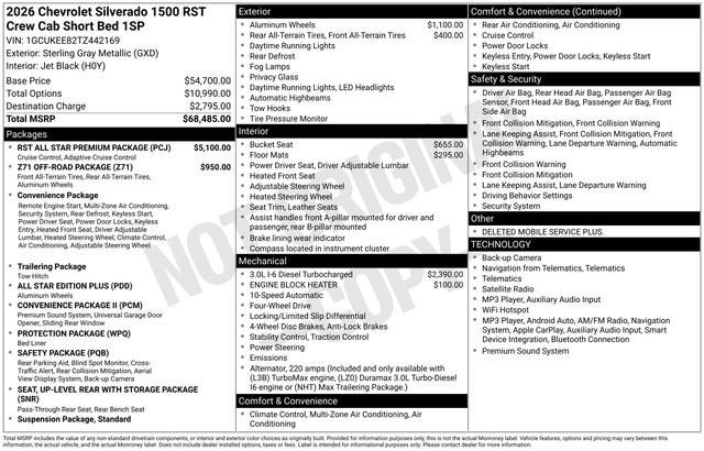 2026 Chevrolet Silverado 1500 RST