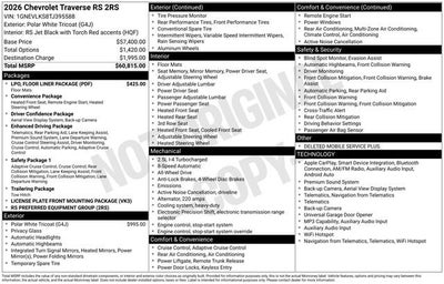 2026 Chevrolet Traverse RS