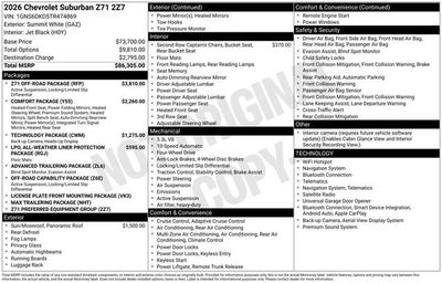 2026 Chevrolet Suburban Z71