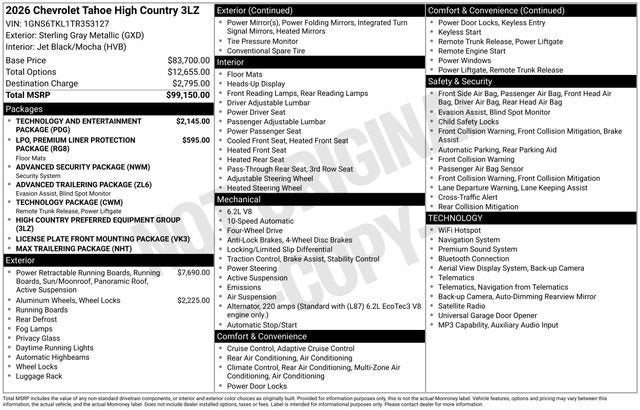 2026 Chevrolet Tahoe High Country