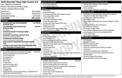 2026 Chevrolet Tahoe High Country