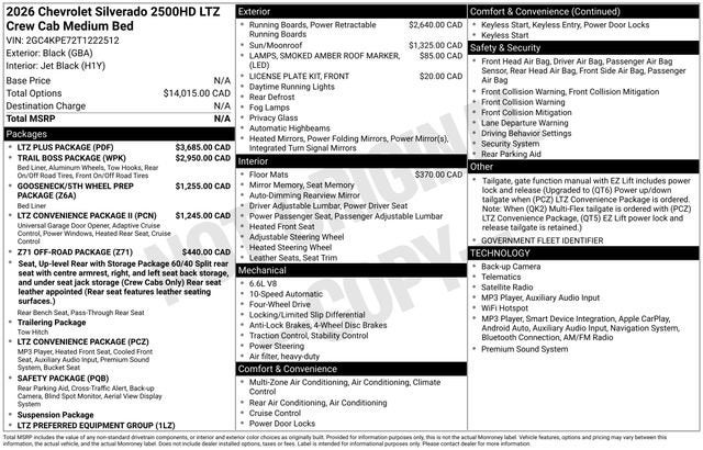 2026 Chevrolet Silverado 2500 HD LTZ