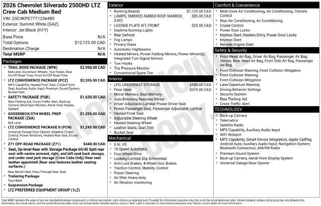 2026 Chevrolet Silverado 2500 HD LTZ