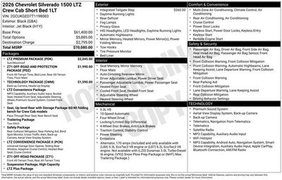 2026 Chevrolet Silverado 1500 LTZ