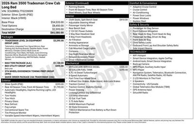 2026 RAM 3500 Tradesman