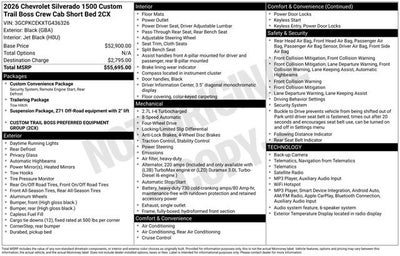 2026 Chevrolet Silverado 1500 Custom Trail Boss