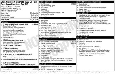 2026 Chevrolet Silverado 1500 LT Trail Boss