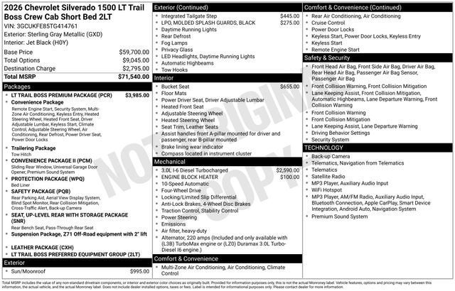 2026 Chevrolet Silverado 1500 LT Trail Boss