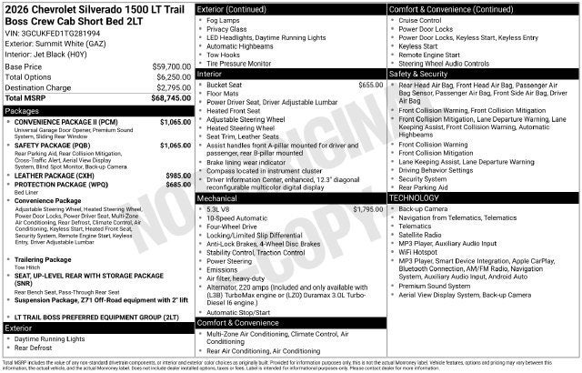 2026 Chevrolet Silverado 1500 LT Trail Boss - Photo 36
