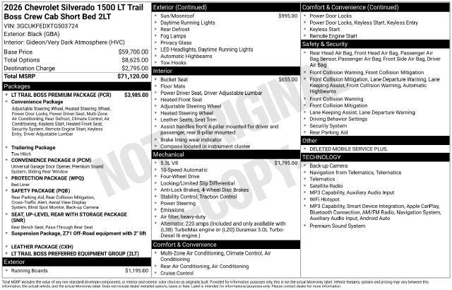 2026 Chevrolet Silverado 1500 LT Trail Boss