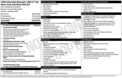 2026 Chevrolet Silverado 1500 LT Trail Boss