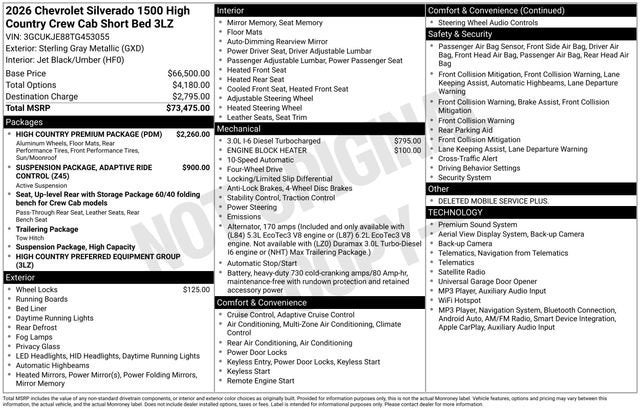 2026 Chevrolet Silverado 1500 High Country