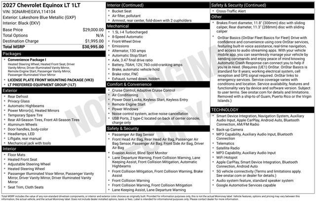 2027 Chevrolet Equinox LT