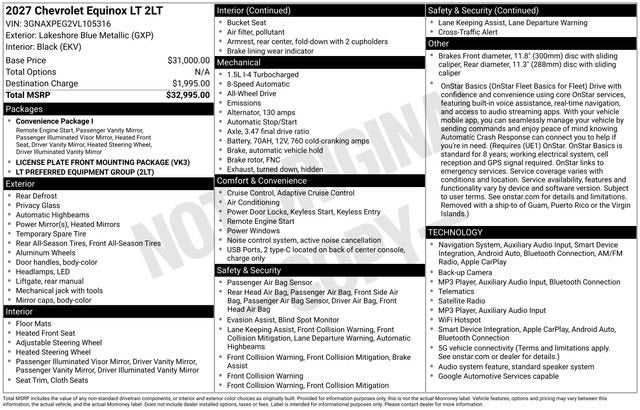 2027 Chevrolet Equinox LT