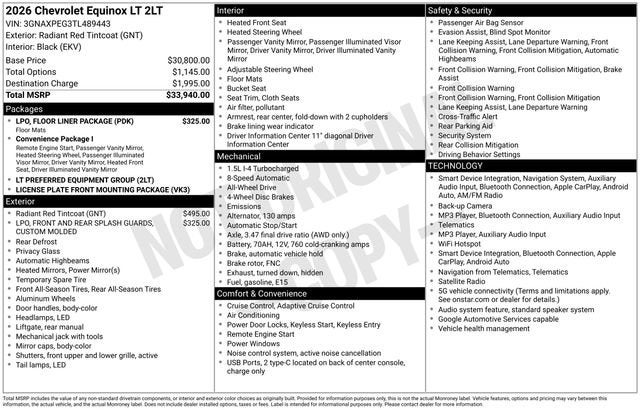 2026 Chevrolet Equinox LT