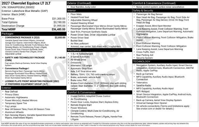 2027 Chevrolet Equinox LT