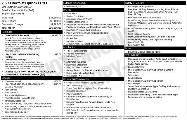 2027 Chevrolet Equinox LT