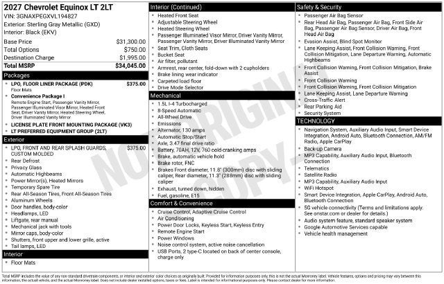 2027 Chevrolet Equinox LT